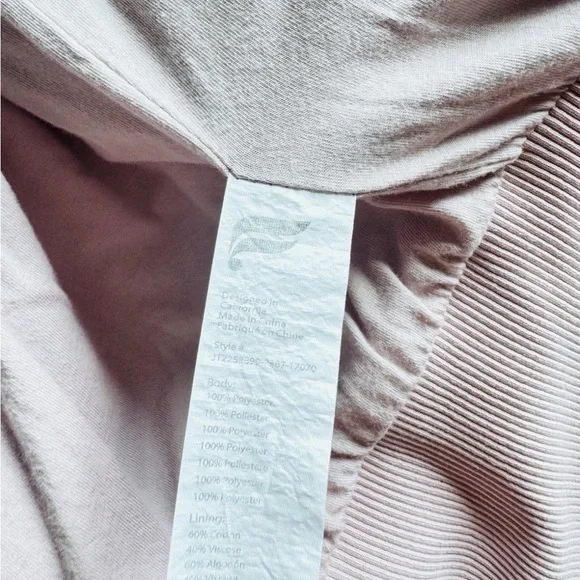 ๐ฉท Fabletics Summit Teddy Sherpa Hooded Jacket Coat Muted Mauve Pink XXL - Picture 9 of 12